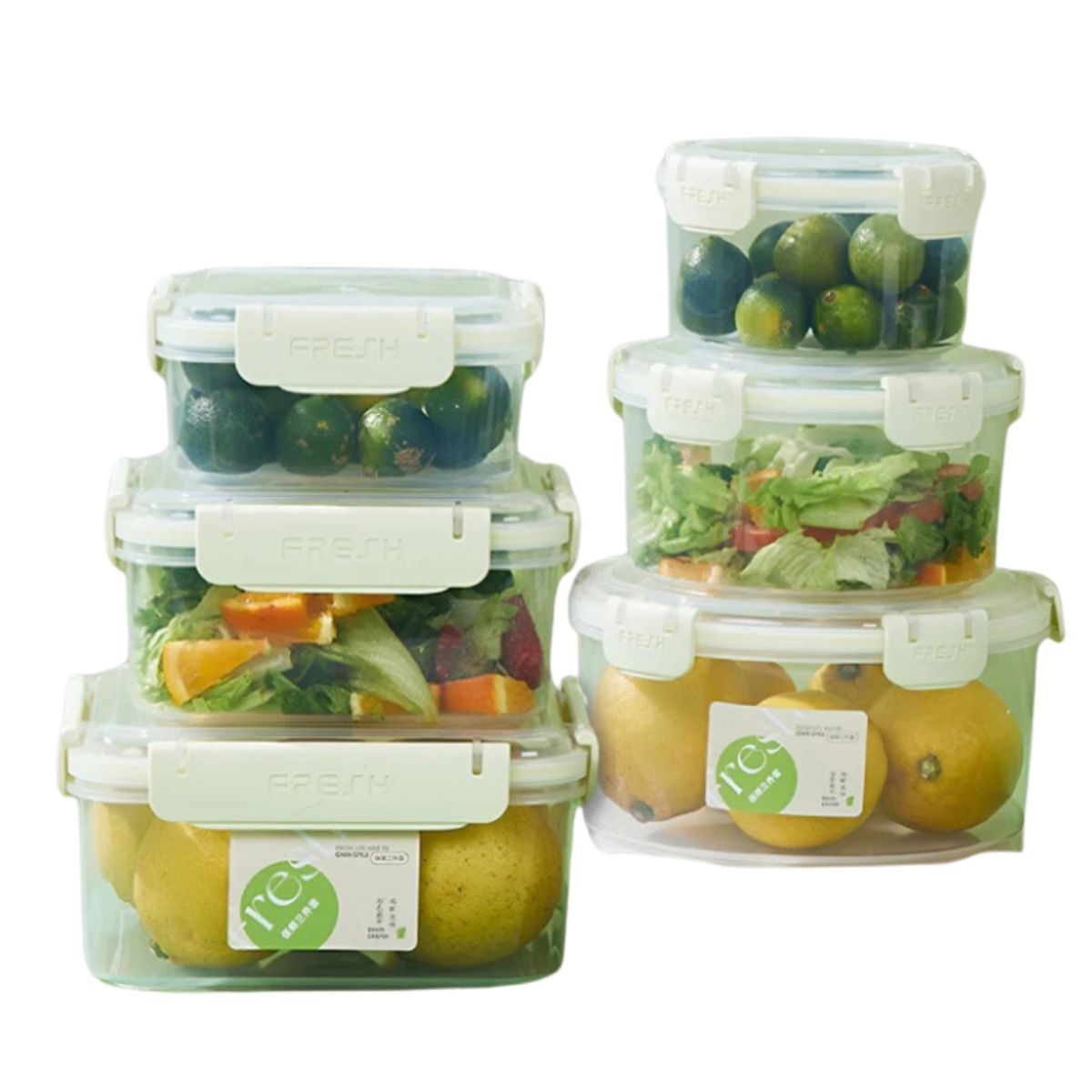 ELMEJORPRECIO - Juego De 3 Tápers Organizadores Herméticos Multiuso Fresh Cuadrado