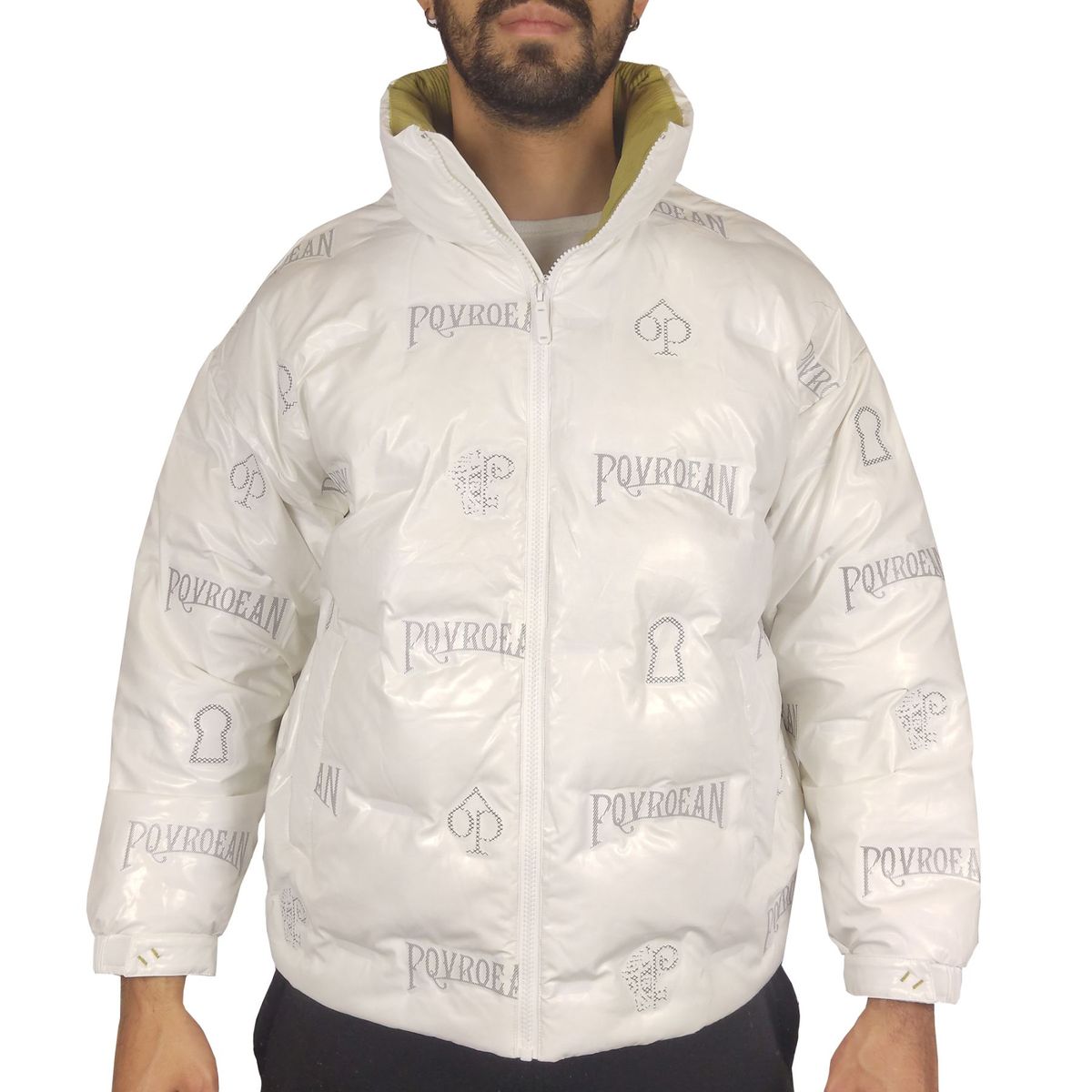 GENERICO - Casaca Hombre Térmica Brillo Pqbroean TZS-Y9101 - Blanco