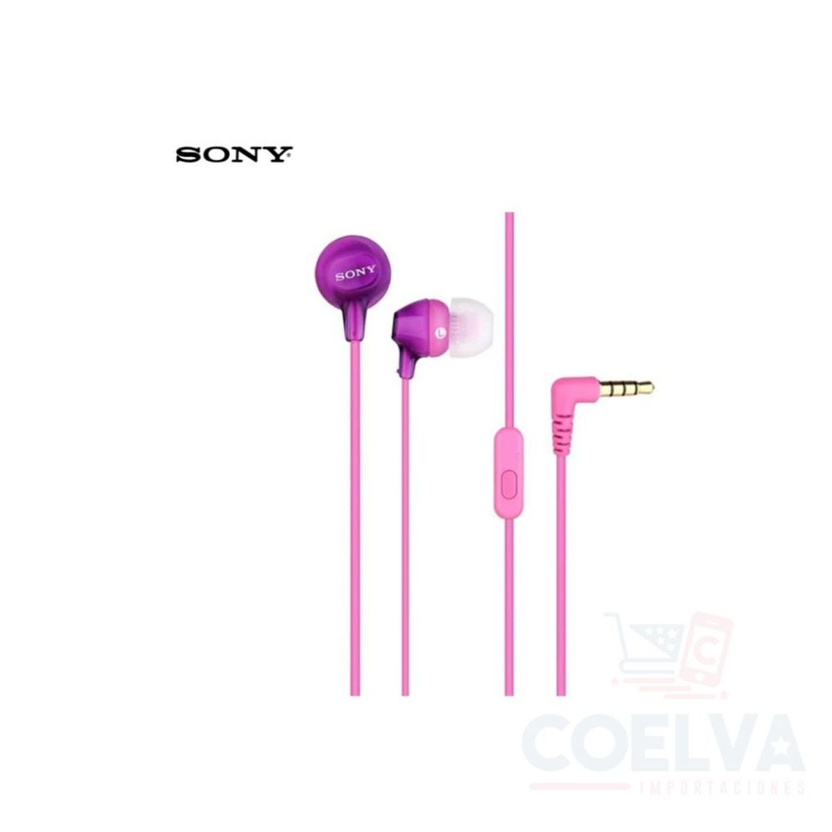 SONY - Sony MDR-EX15AP Headphone Stereo With Microphone - Morado