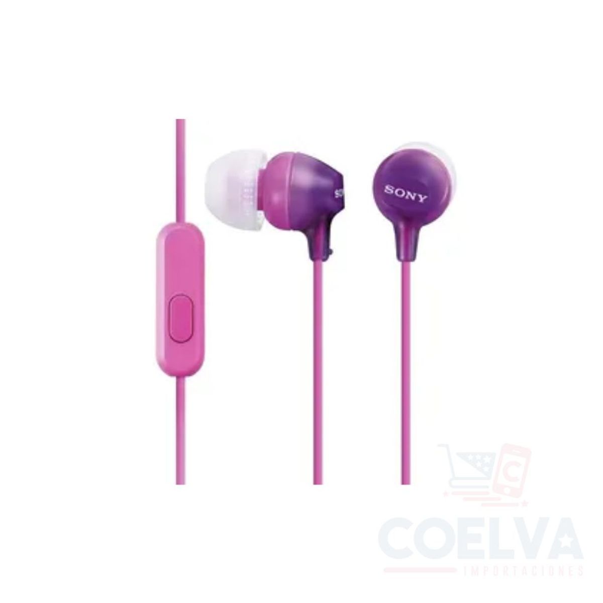 SONY - Sony MDR-EX15AP Headphone Stereo With Microphone - Morado