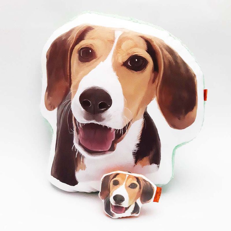 QALA DISEÑO - Pack Almohada y Llavero - Qala Diseño - Perro Beagle
