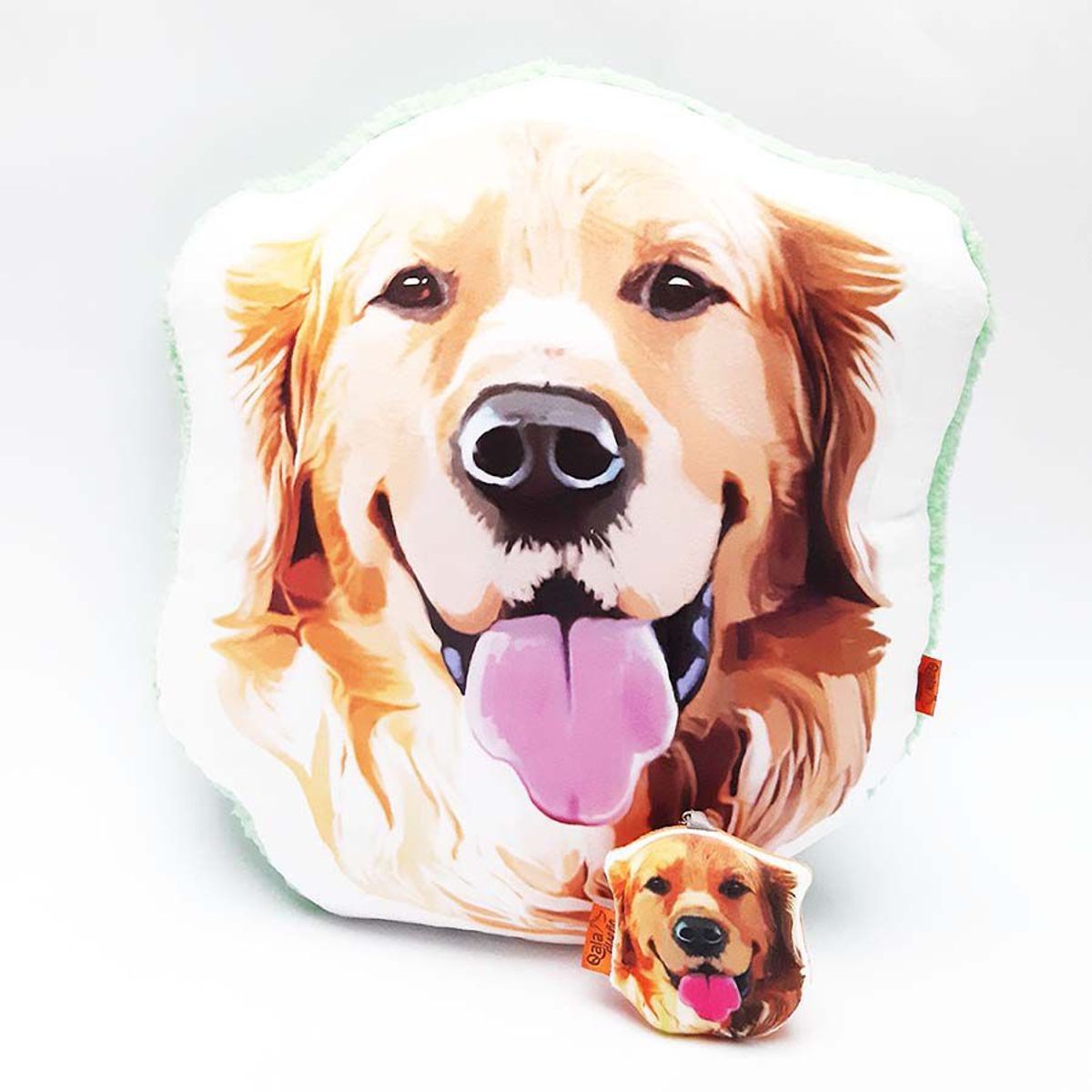 QALA DISEÑO - Pack Almohada y Llavero - Qala Diseño - Perro Golden Retriever