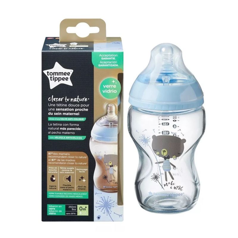 TOMMEE TIPPEE - Biberon De Vidrio Para Recien Nacido Tommee Tippee 250 Ml
