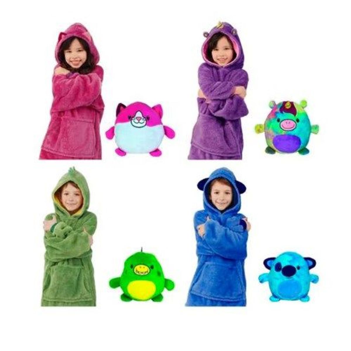 GENERICO - poleron peluche felpa con peluche niños