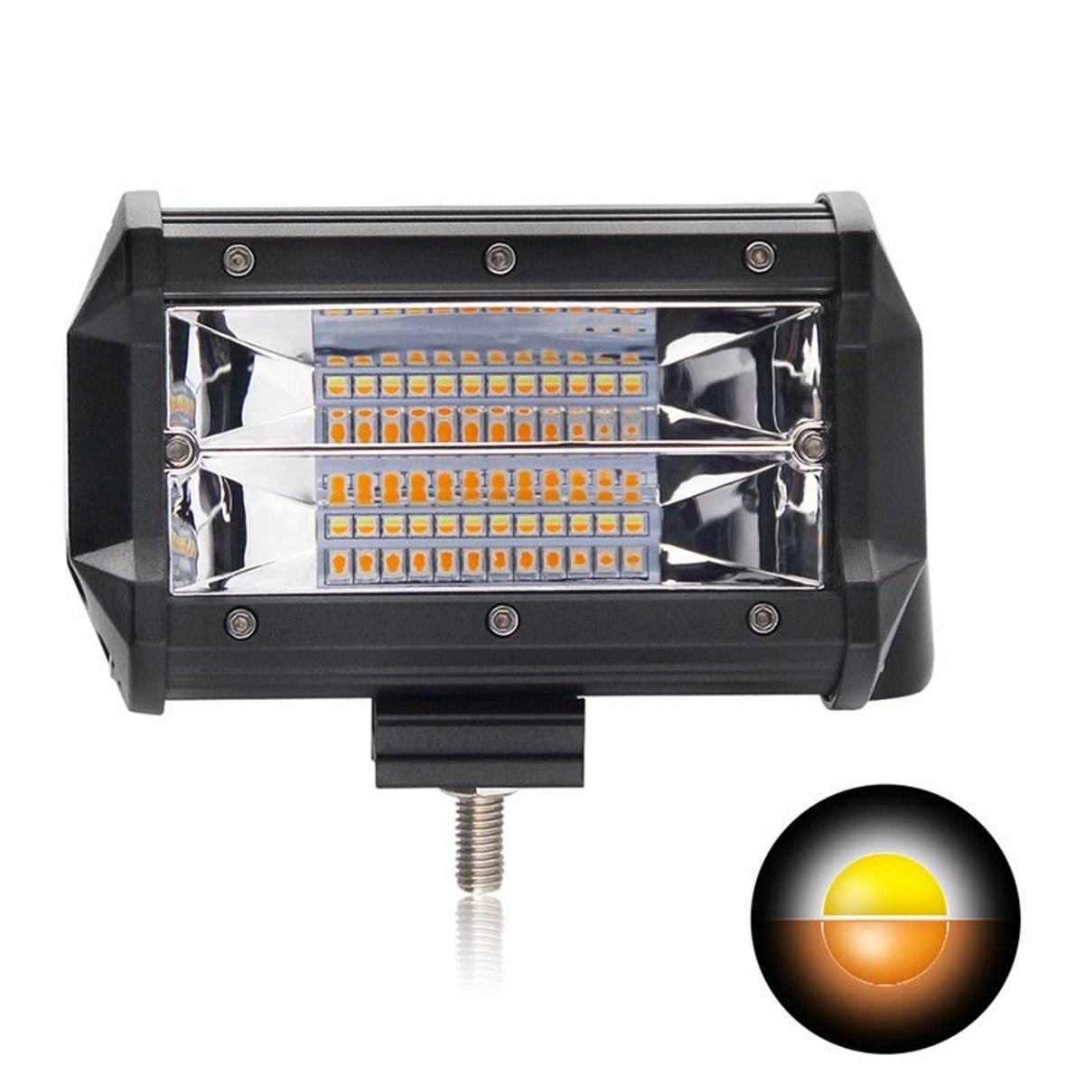 GENERICO - Neblinero Led Barra 72w Dual Color Espejo Autocamioneta 1PCS
