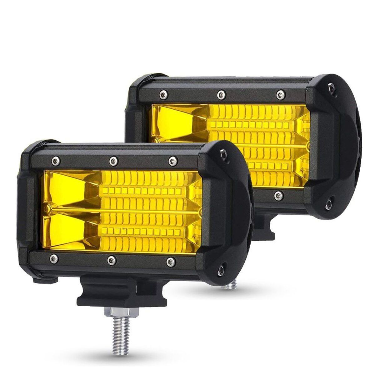 GENERICO - Barra Led Neblinero 72w 13cm Auto Camioneta Ambar 2pc