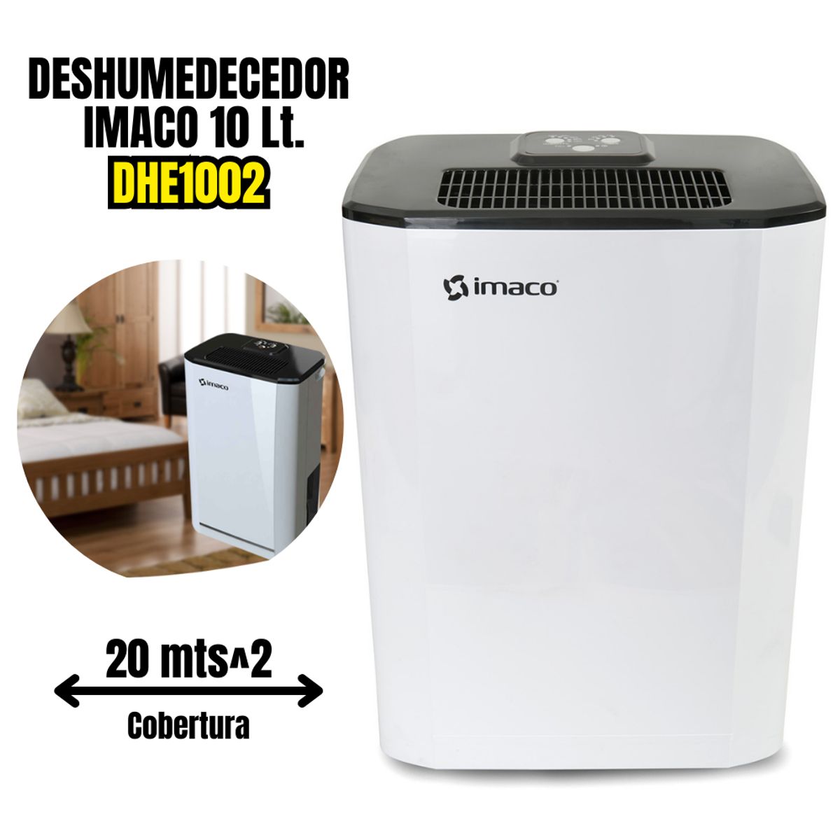 IMACO - Deshumedecedor Electrónico Imaco 10 Litros DHE1002