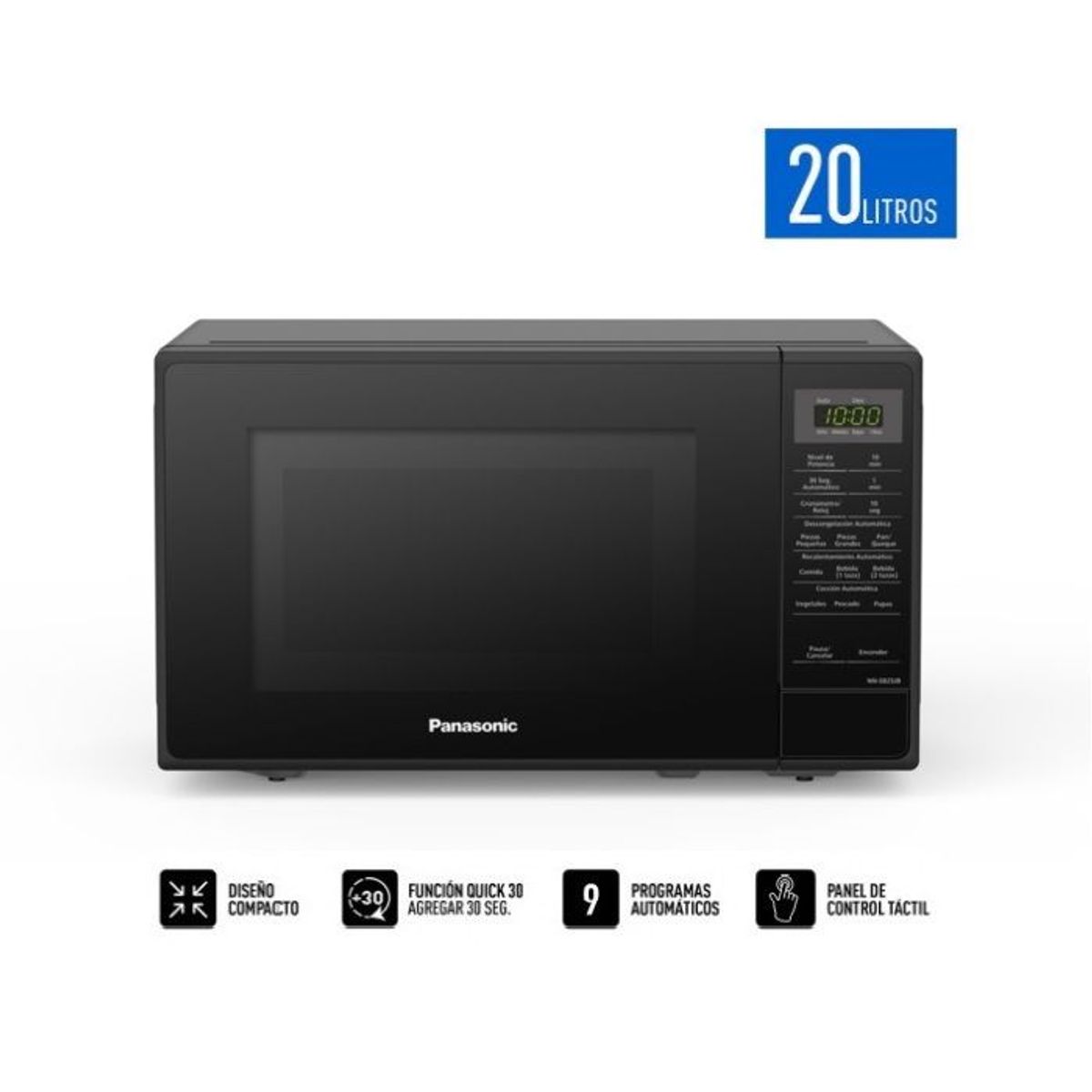 PANASONIC - Horno MicroOndas Panasonic NN-SB25JBRPK 20 Litros Negro