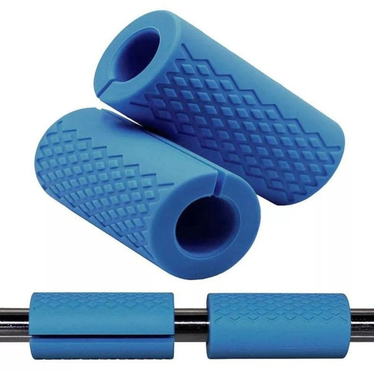 RUNNING SPORT PERU - Grip Agarre Empuñadura para Barra Mancuernas Gimnasio Azul