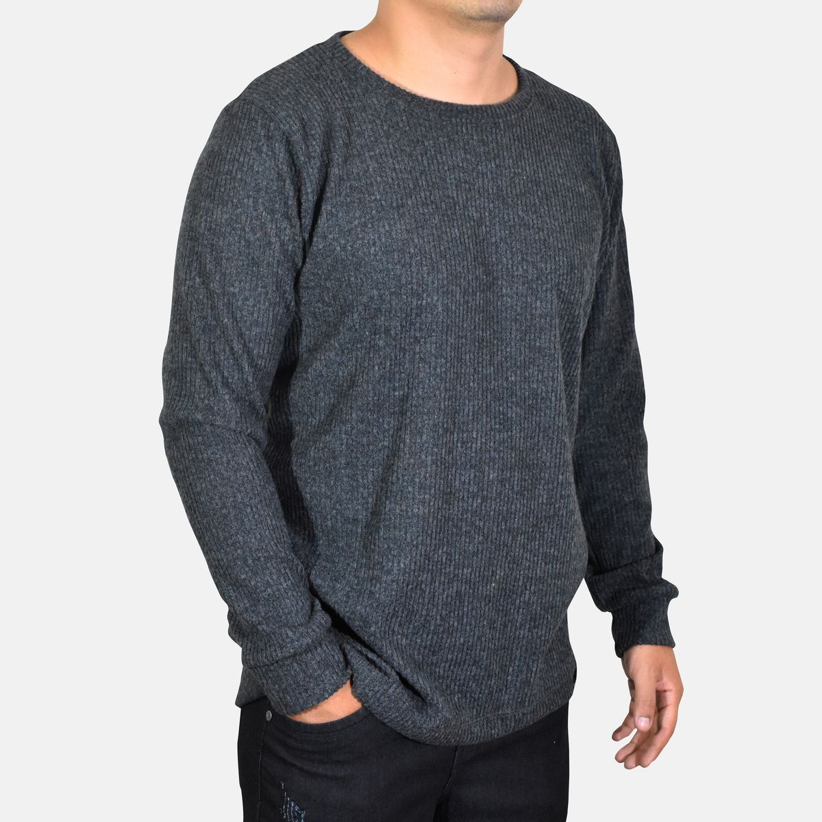 YONISTERS CLOTHING - Sueter Básico de Algodón Yonisters Clothing Charcoal