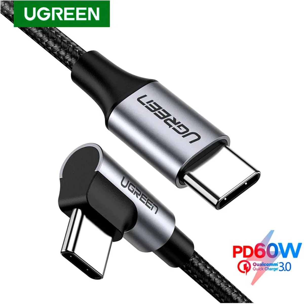 UGREEN - Cable UGREEN Nylon Tipo c a tipo c carga rápida 2metros PD60w