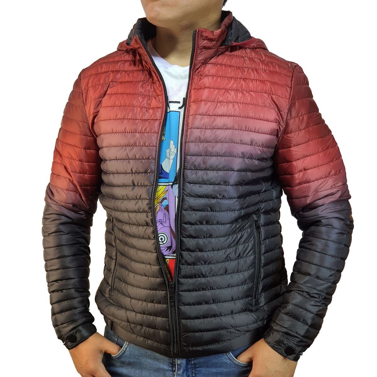 GENERICO - Casaca Hombre Térmica Degradado - Guinda