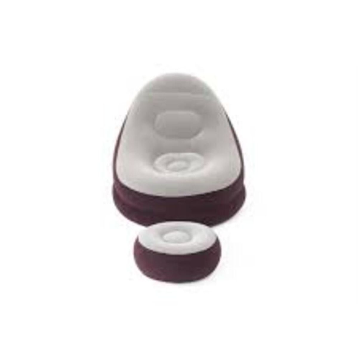 BESTWAY - sofá sillón inflable con posa pies puff inflable-MARRON