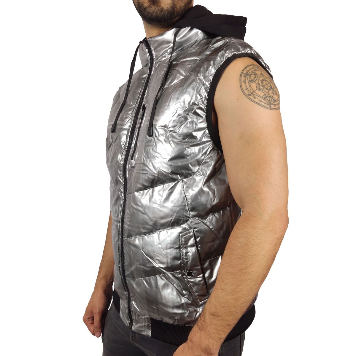 GENERICO - Chaleco Hombre Térmico Reversible Basenki 99036 - Plata
