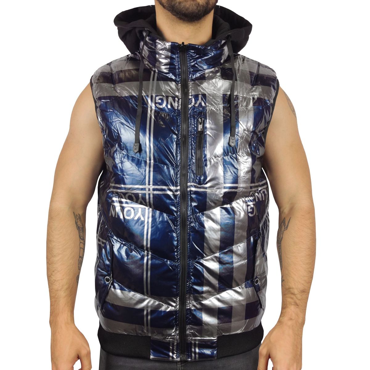 GENERICO - Chaleco Hombre Térmico Reversible Basenki 99036- Azul