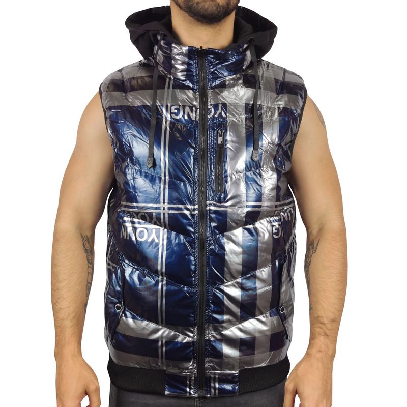 GENERICO - Chaleco Hombre Térmico Reversible Basenki 99036- Azul