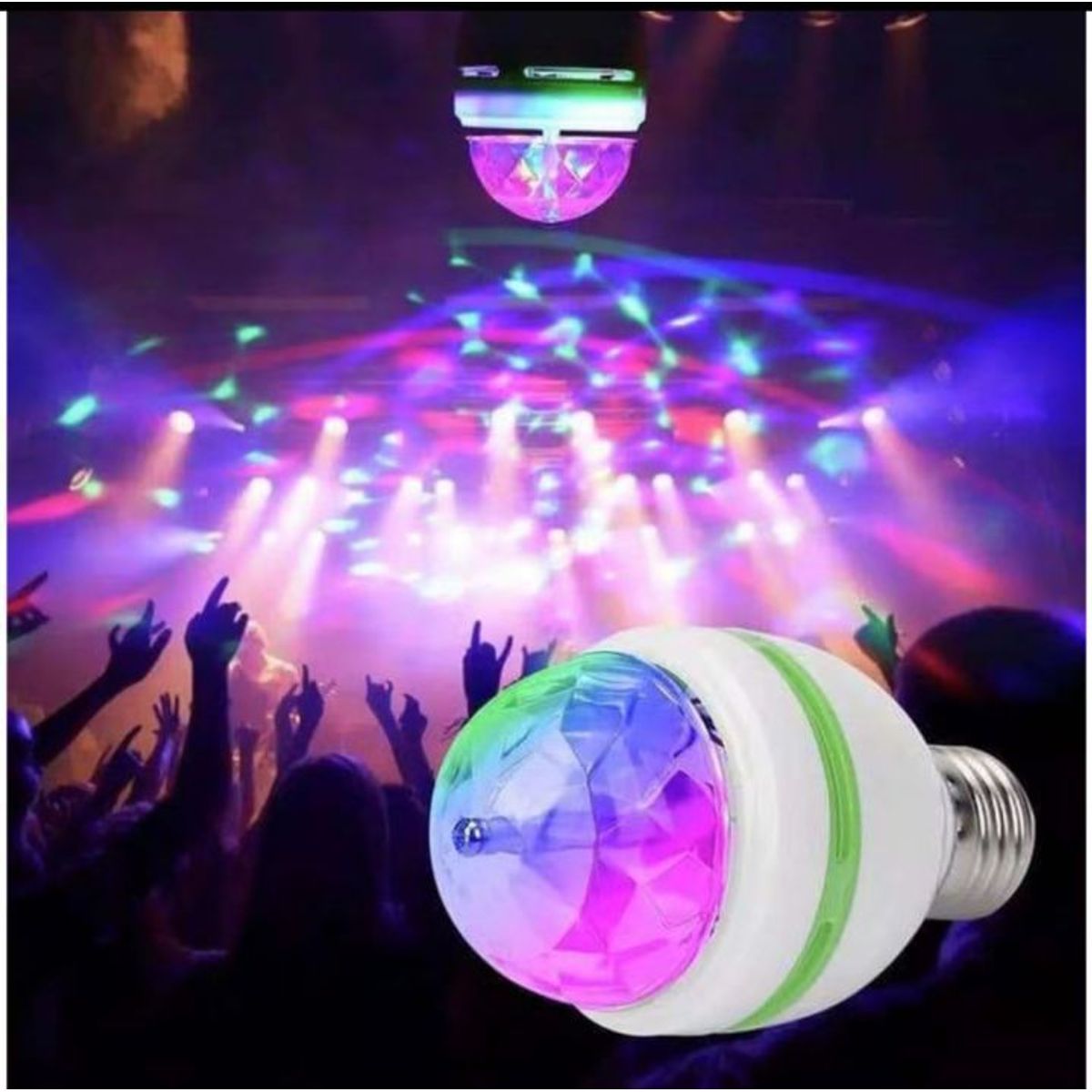 GENERICO - Foco De Colores Giratorio Luces Psicodélicas Para Fiestas