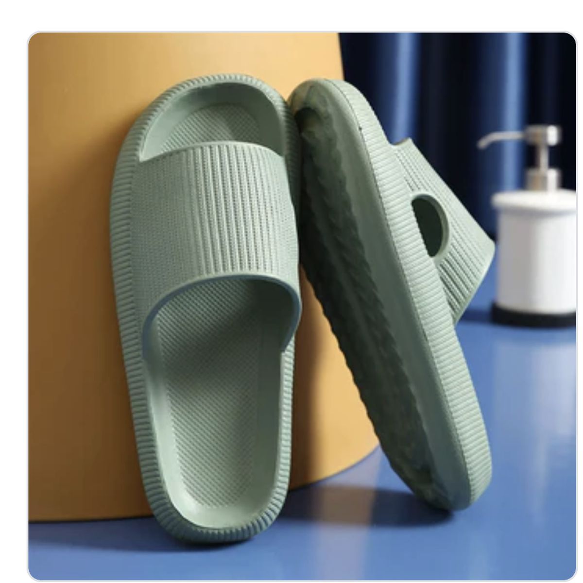 AURELA - CloudSlides™ - Sandalias Pantuflas Cómodas y Ligeras 36-37 Verde