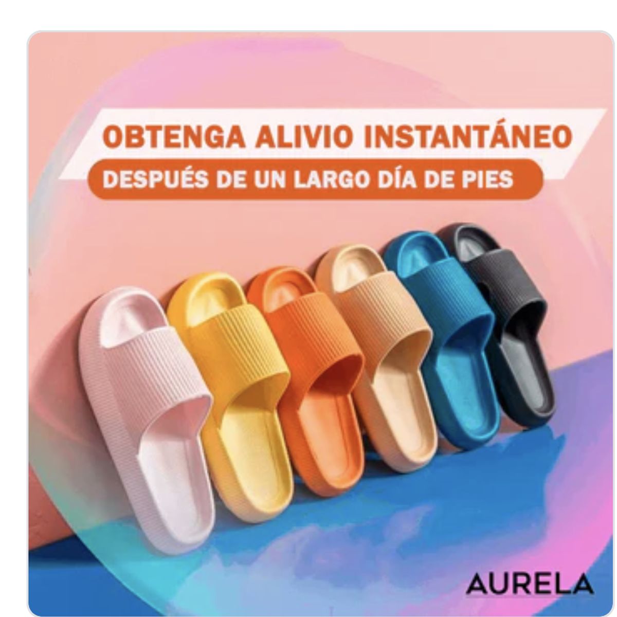 AURELA - CloudSlides™ - Sandalias Pantuflas Cómodas y Ligeras 36-37 Verde