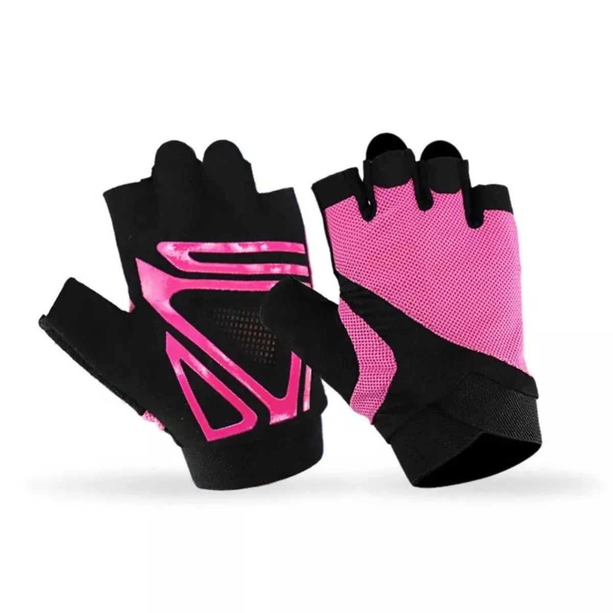 GENERICO - Guantes para Pesas Gym Dama Panal Fucsia Talla M