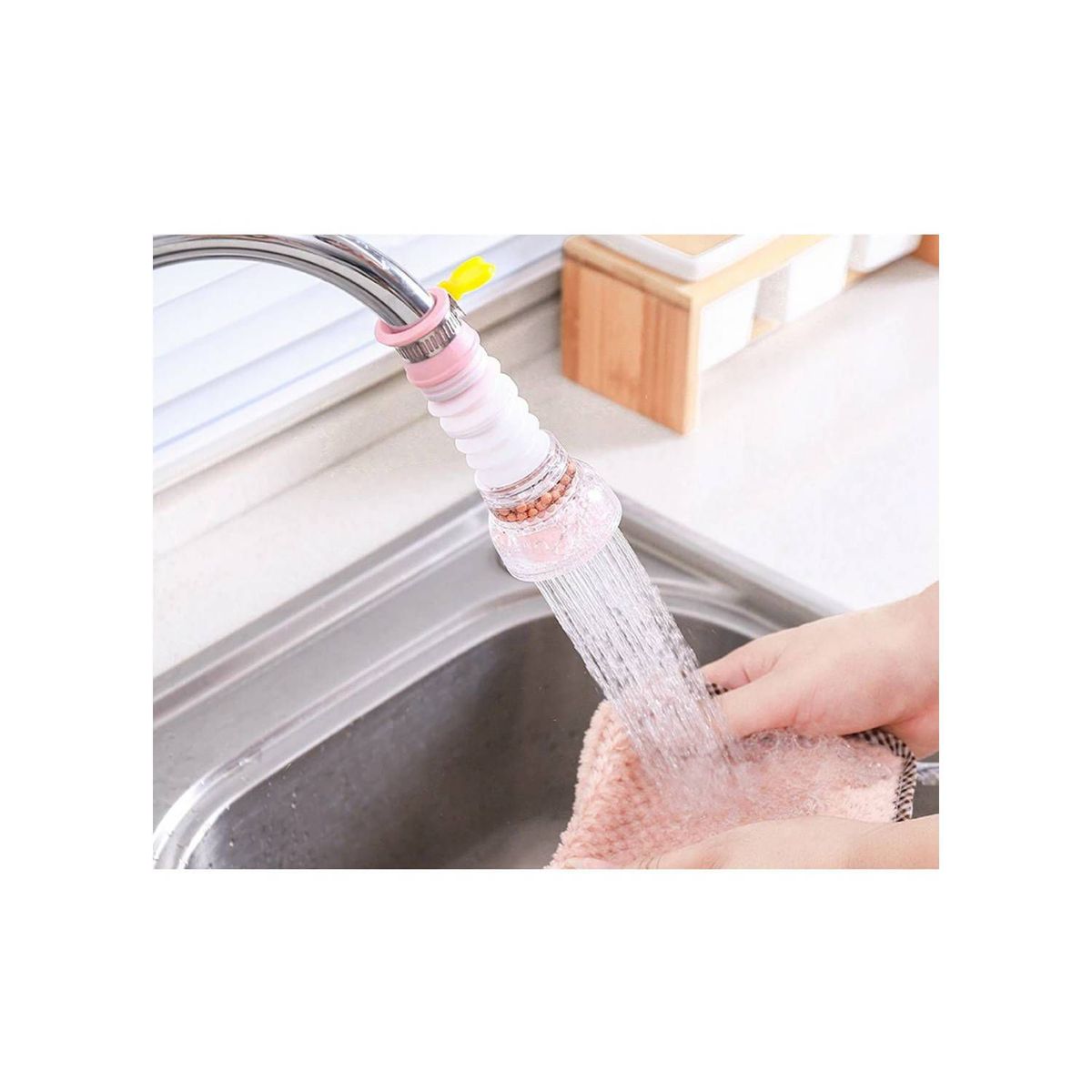 GENERICO - Filtro Extensor de Caño Ajustable para Ahorro de Agua Rosado