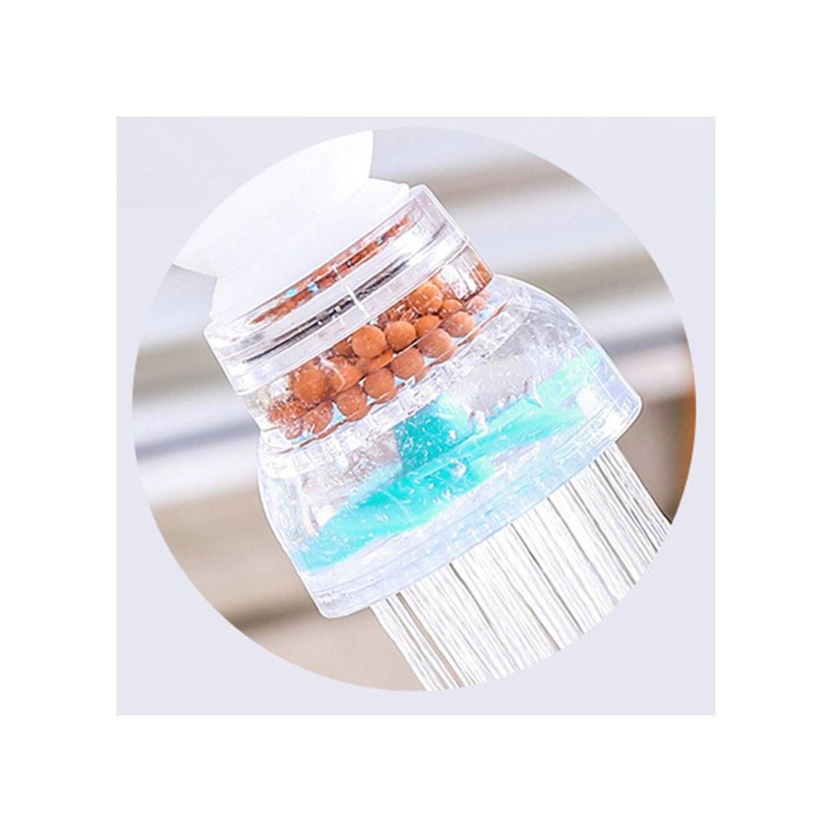 GENERICO - Filtro Extensor de Caño Ajustable para Ahorro de Agua Celeste