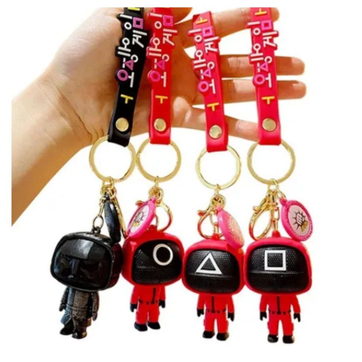 GENERICO - Llavero Juego del Calamar 4 pcs