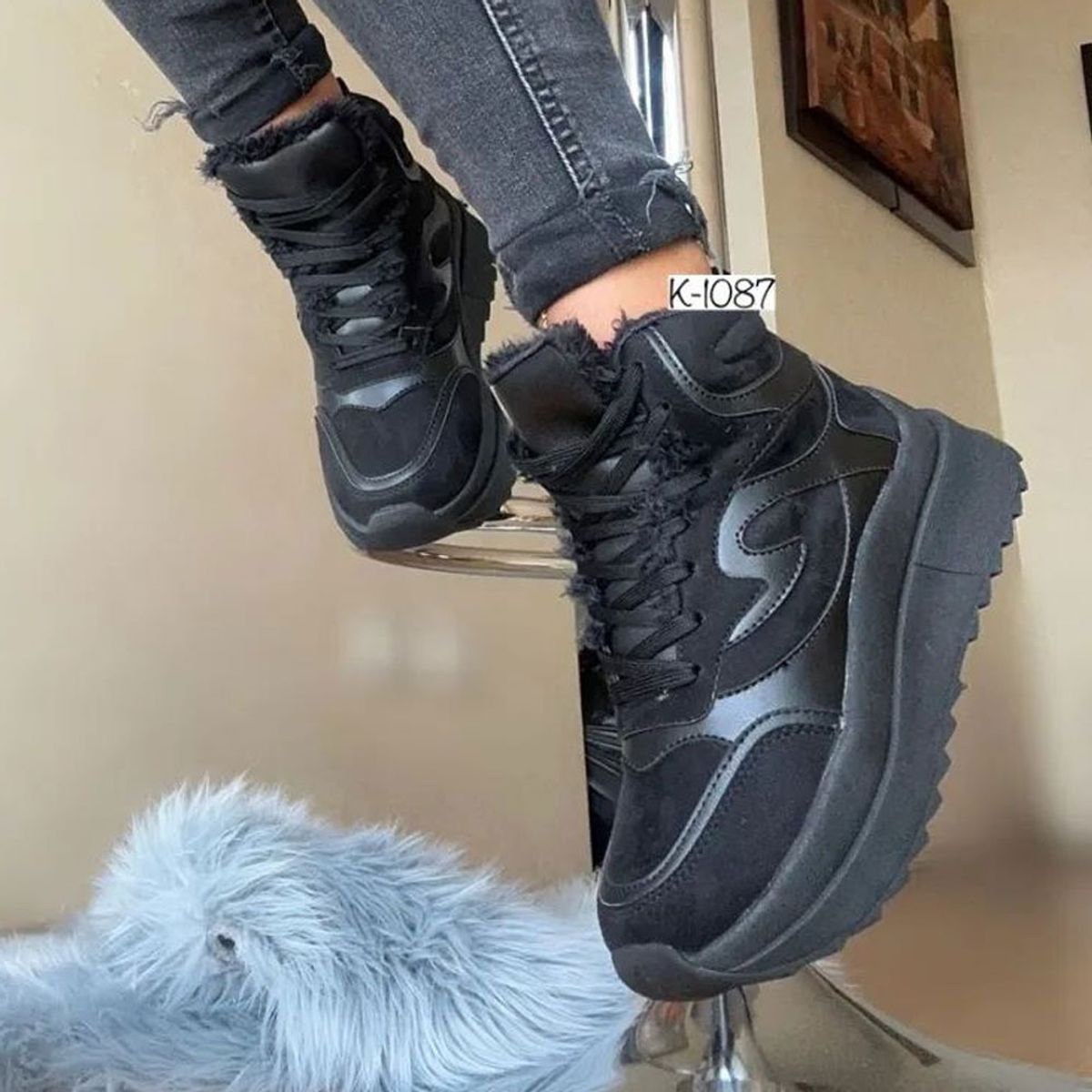 MAGDALENA SHOES - ZAPATILLA MUJER 829 NEGRO