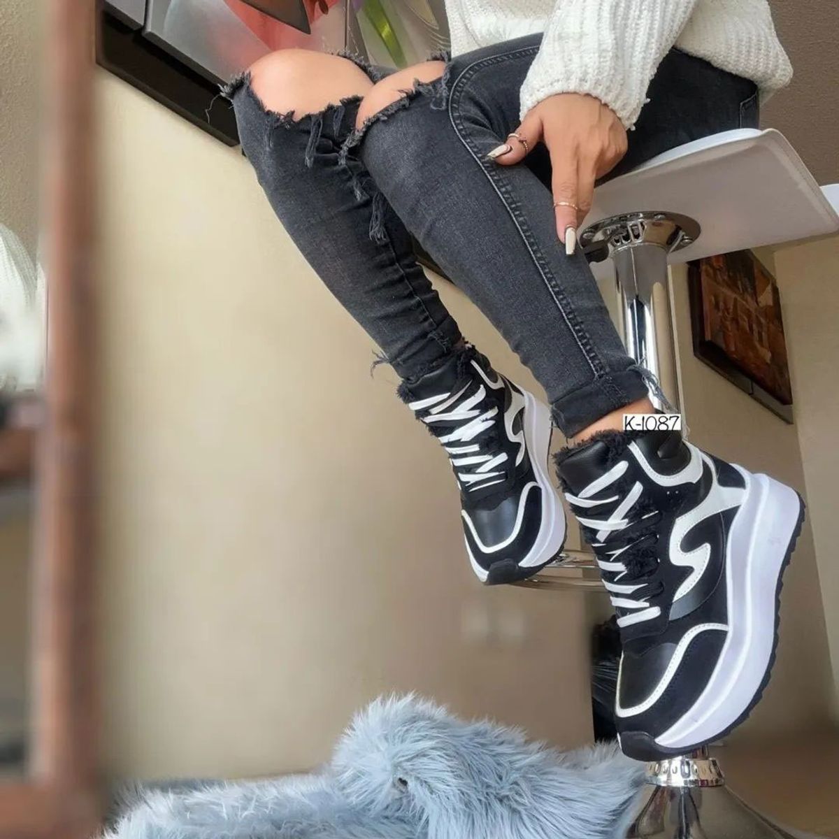 MAGDALENA SHOES - ZAPATILLA MUJER 829 BN