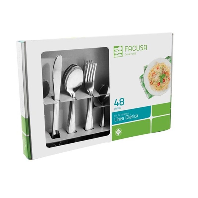 FACUSA - Set de cubiertos 48 Piezas Acero Inoxidable FACUSA  Modelo Urban