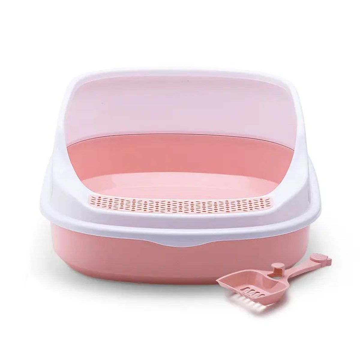 GENERICO - Arenero para Gato Grande con pala 48x40 cm - Rosado