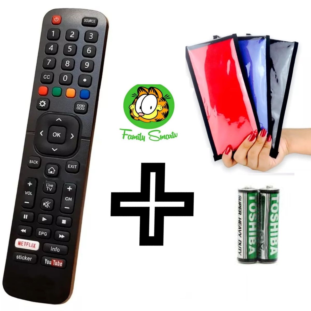 UNIVERSAL - Control Remoto Hisense Smart Tv Led  Funda