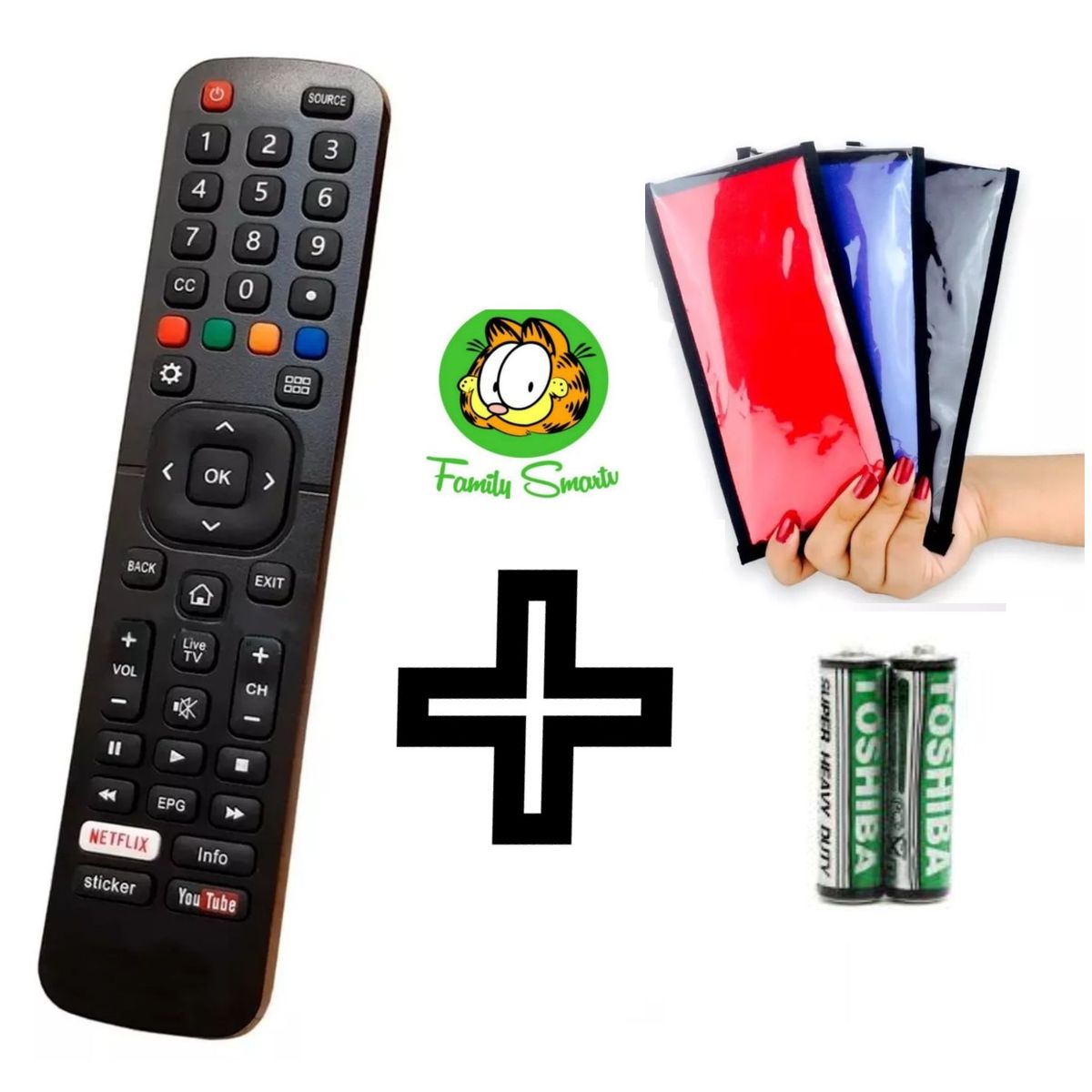 UNIVERSAL - Control Remoto Hisense Smart Tv Led  Funda