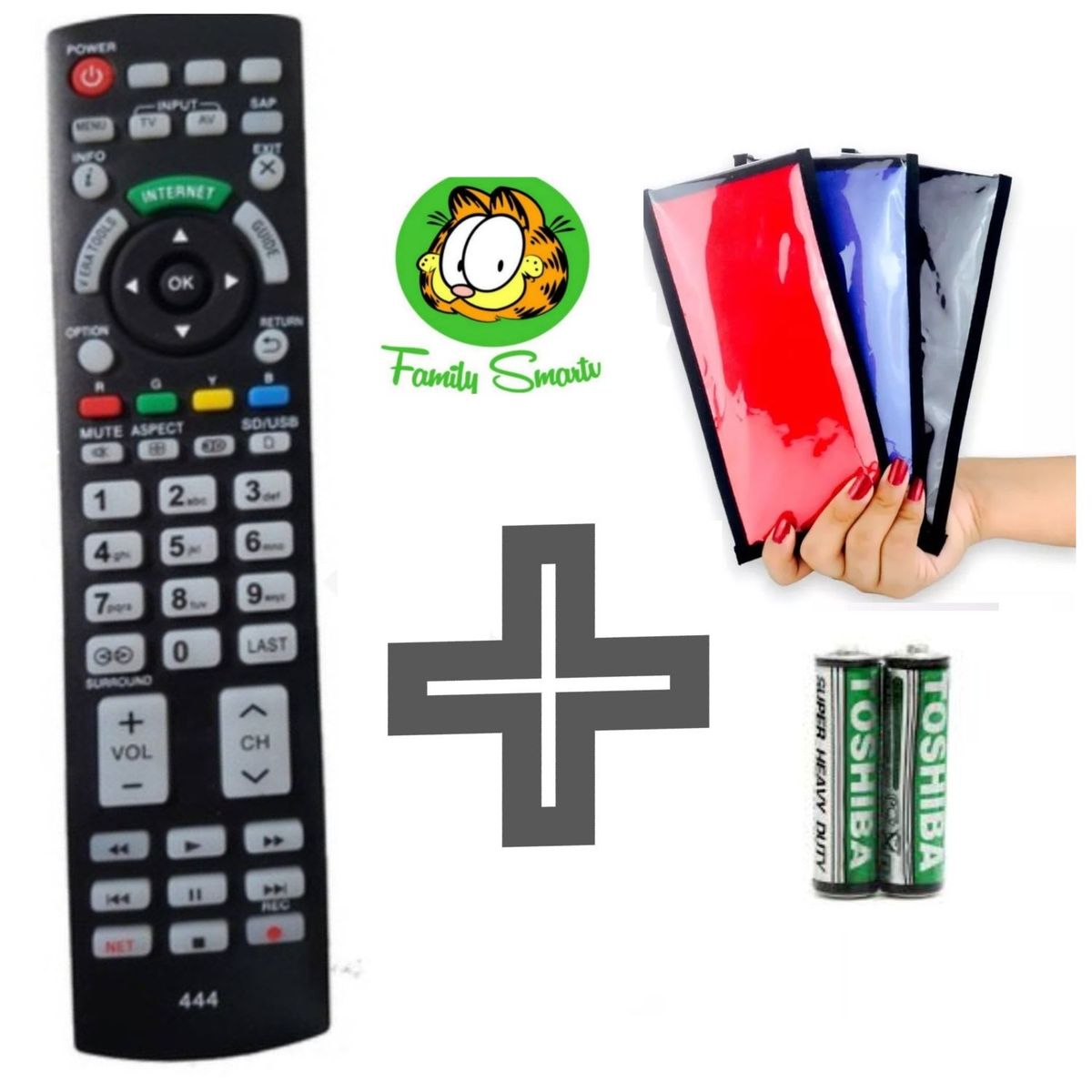 UNIVERSAL - Control Remoto Panasonic para Tv Smart 3D  Funda