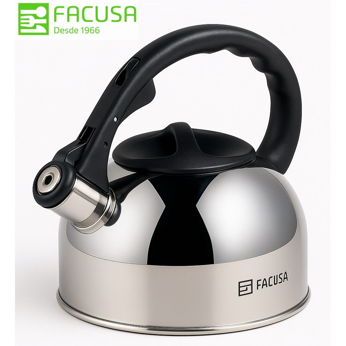 FACUSA - Tetera Acero Inoxidable  Facusa de 2.5 litros con Silbador