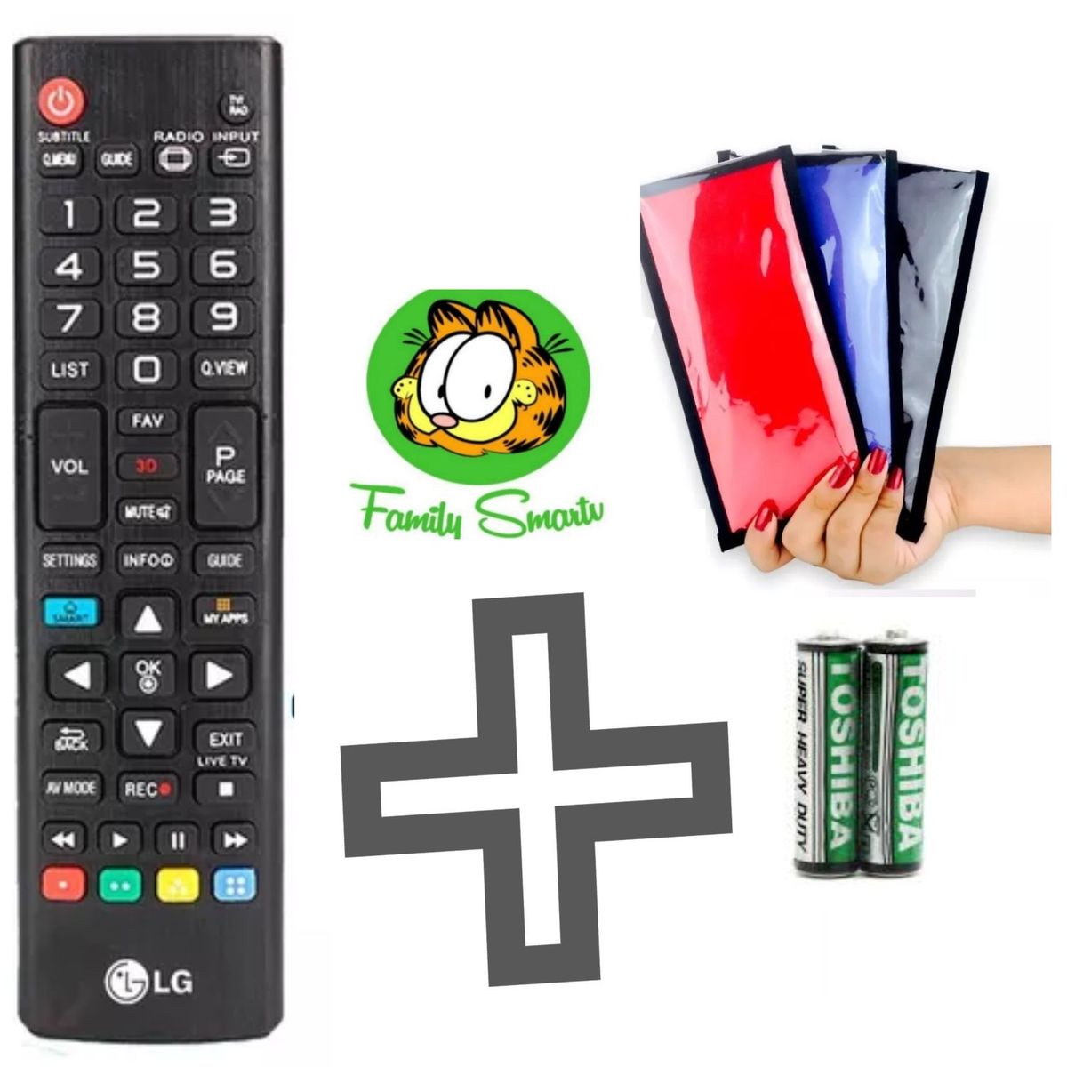 UNIVERSAL - Control Remoto Para Tv Lg Smart 3D Pequeño  Funda