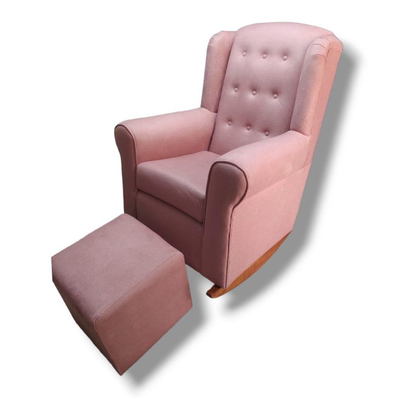 NO LOGO - Mecedora de Lactancia Tela Toledo color Rosado
