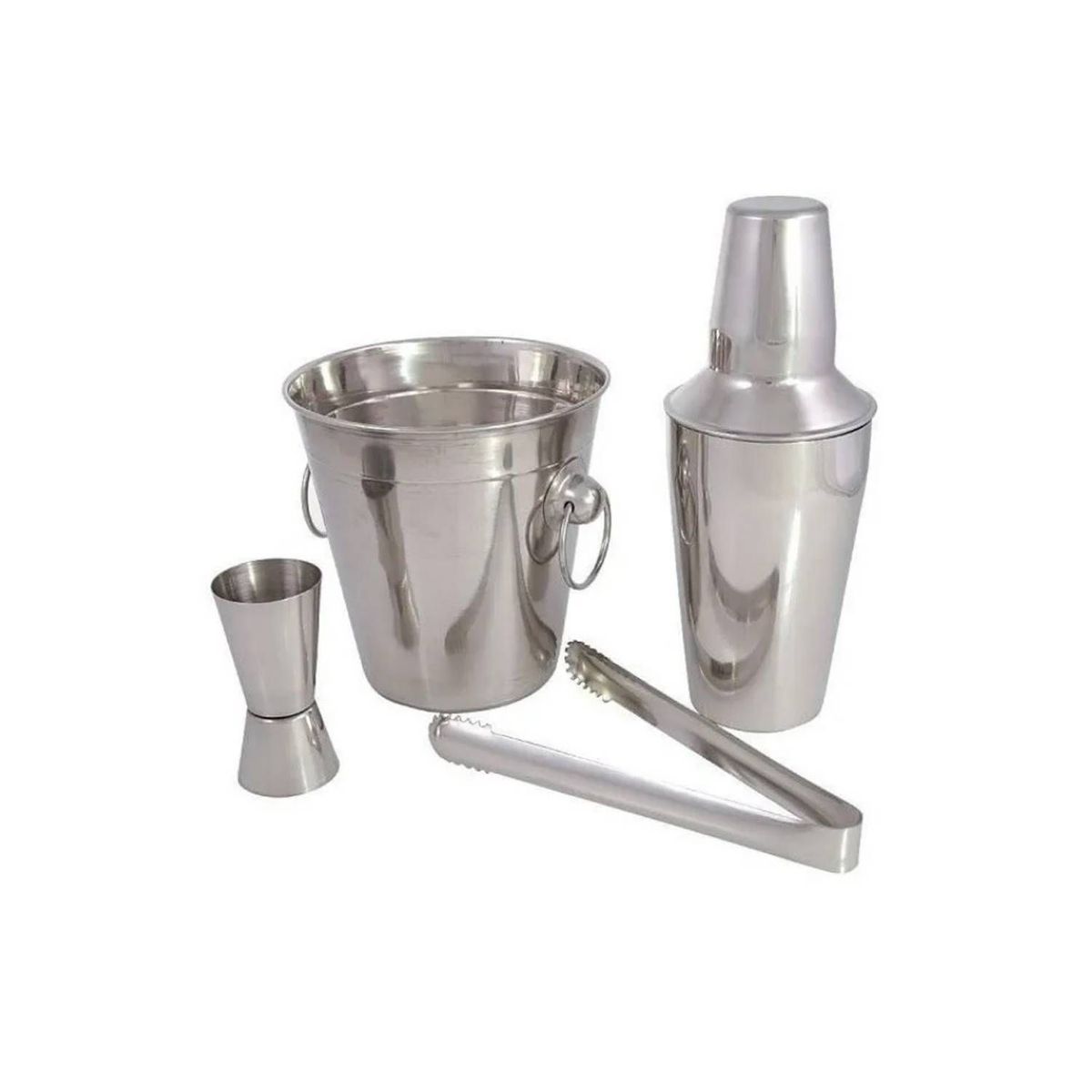 GENERICO - Set de Bar de Acero Inoxidable - 4 Piezas