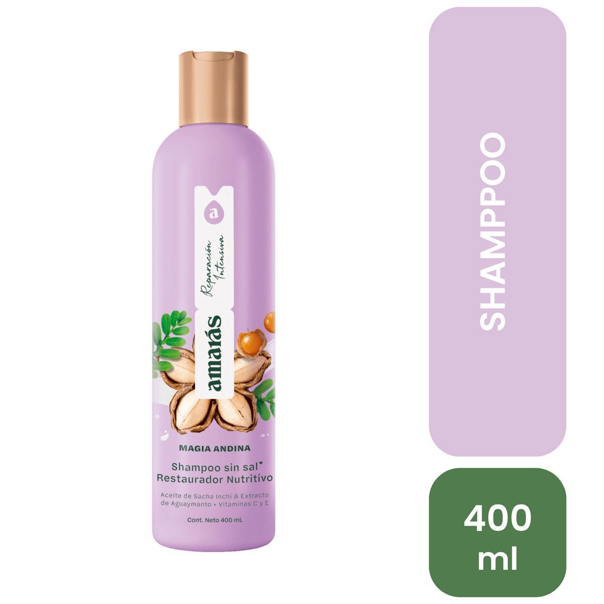 GENERICO - Shampoo AMARÁS Magia Andina Restaurador 400ml