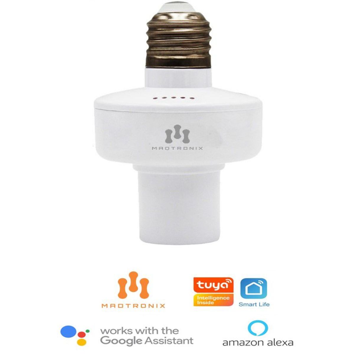 MADTRONIX - Socket Wifi para Foco Compatible Alexa y Google Smartlife