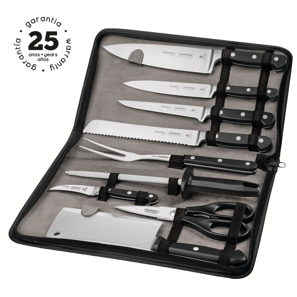 TRAMONTINA - Set  de Cuchillos Century  Acero Inoxidable 10 Piezas