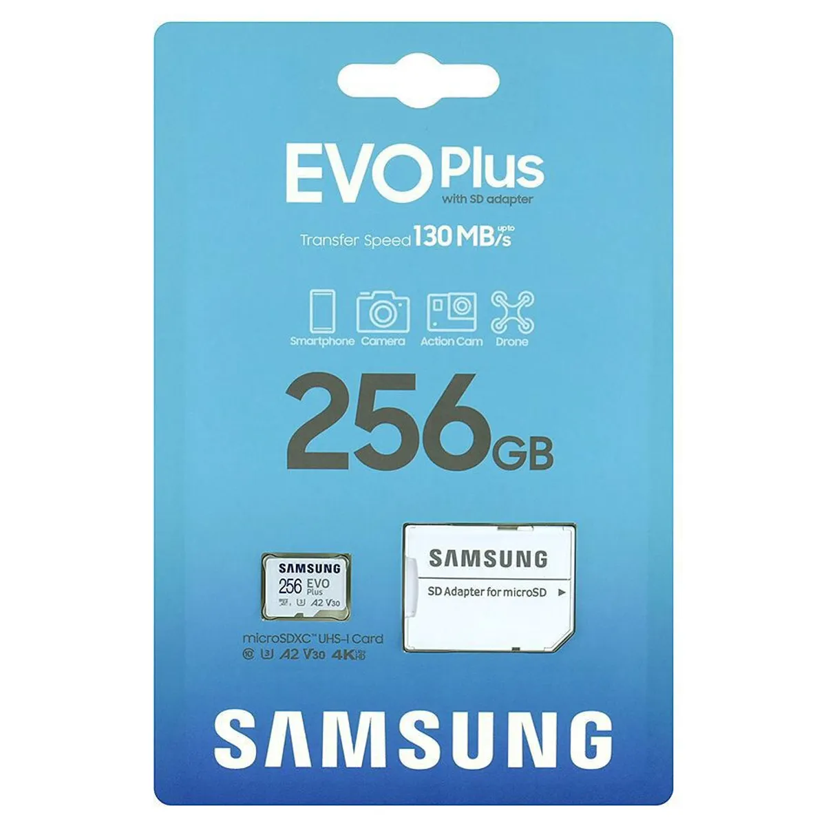 SAMSUNG - Samsung - Memoria Micro SD Samsung Evo Plus 256GB U3  4K Class 10