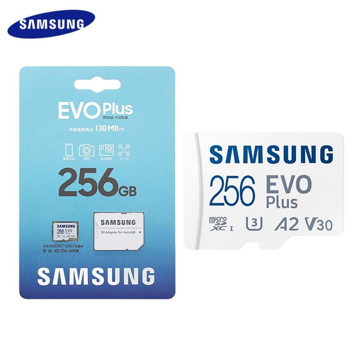 SAMSUNG - Samsung - Memoria Micro SD Samsung Evo Plus 256GB U3  4K Class 10