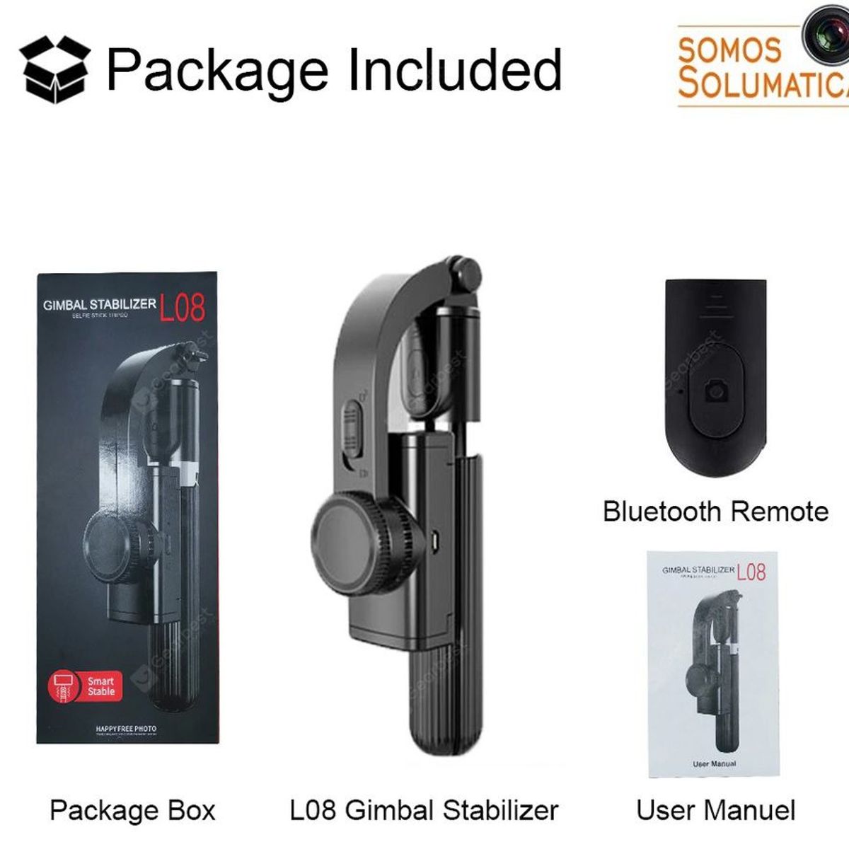 OEM - Palo Selfie Bluetooth - Solumatica - Estabilizador Gimbal Tripode