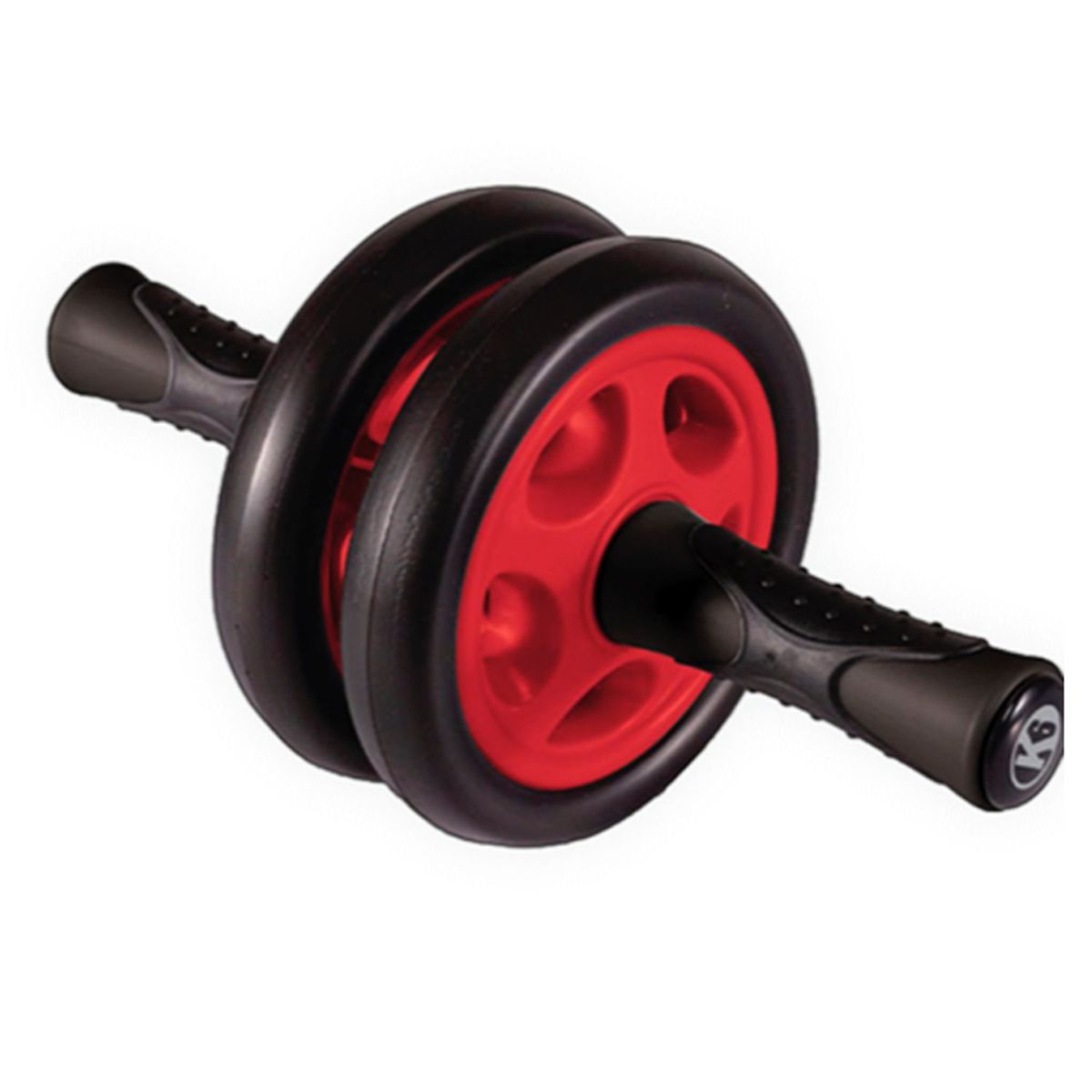 K6 FITNESS - Rueda Abdominal Rodillo Doble K6 Con Mango Antideslizante