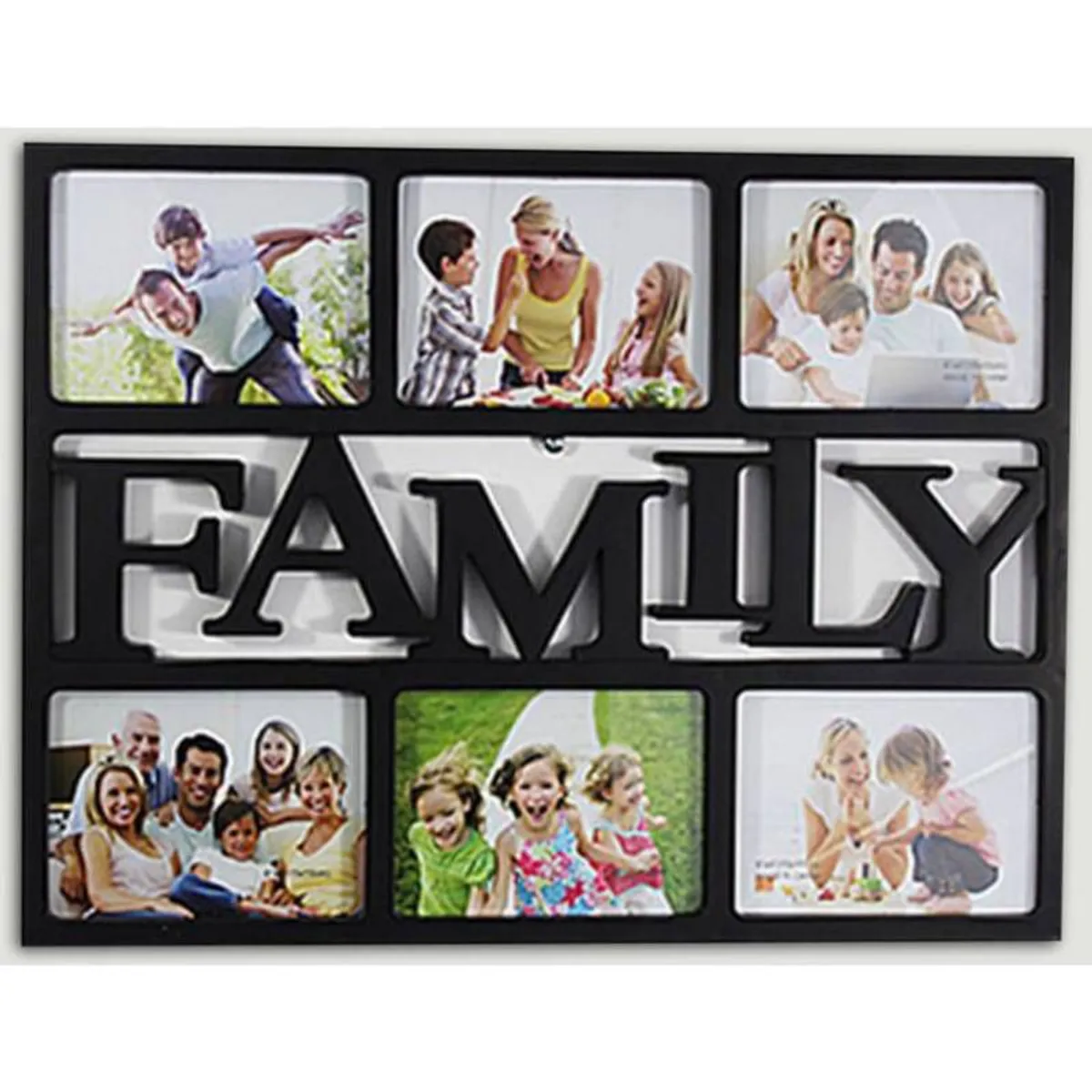 GENERICO - Portafotos cuadro family para 6 fotos - n