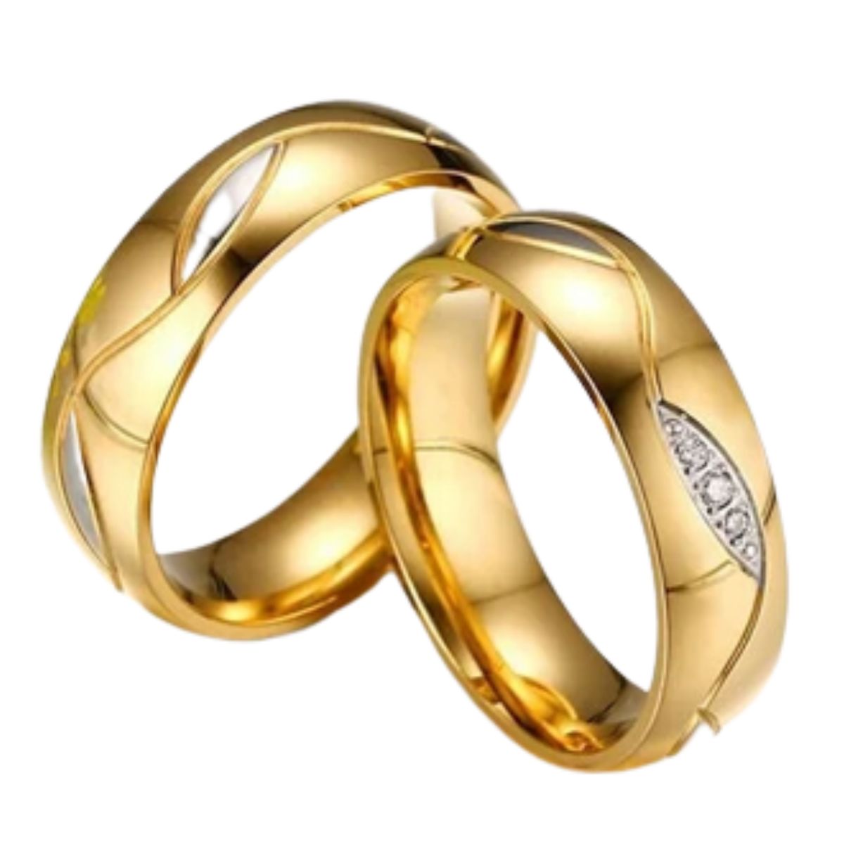 GENERICO - Anillo de Matrimonio Alianzas Forever Mujer Bañado Oro 18K Genieka