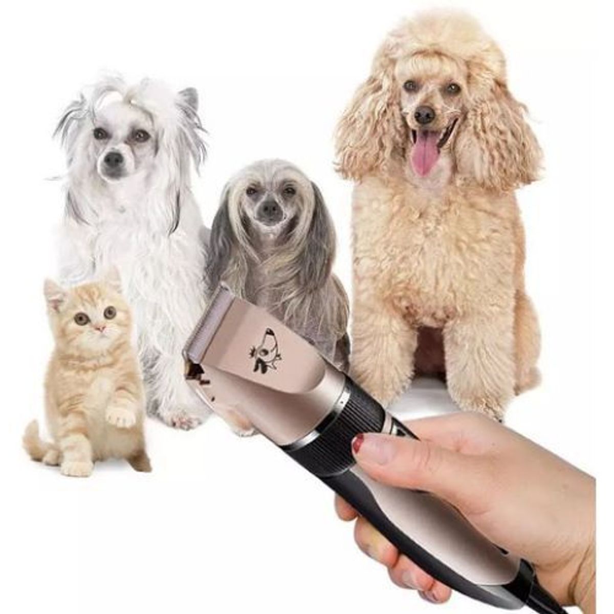 PREMIUM - Kit Maquina De Cortar Pelo Mascotas perros gatos Recargable