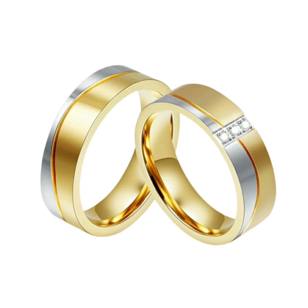 GENERICO - Anillo de Matrimonio Gold Dream Mujer Bañado Oro 18K Genieka