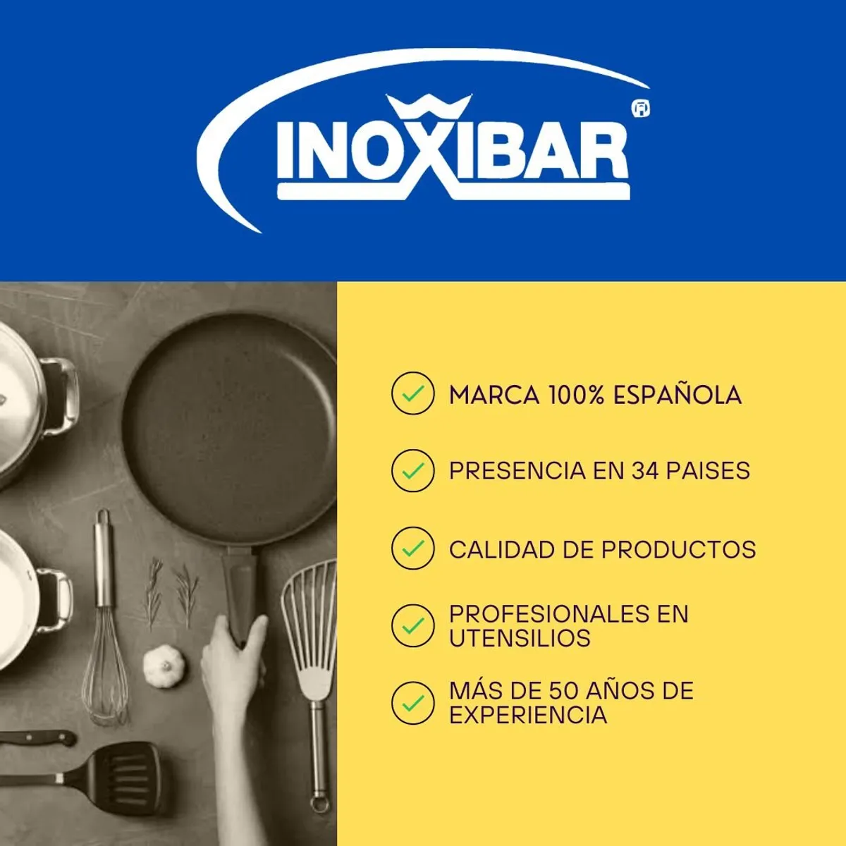 OEM - Pinza De Cocina Profesional Acero Inoxidable Marca INOXIBAR